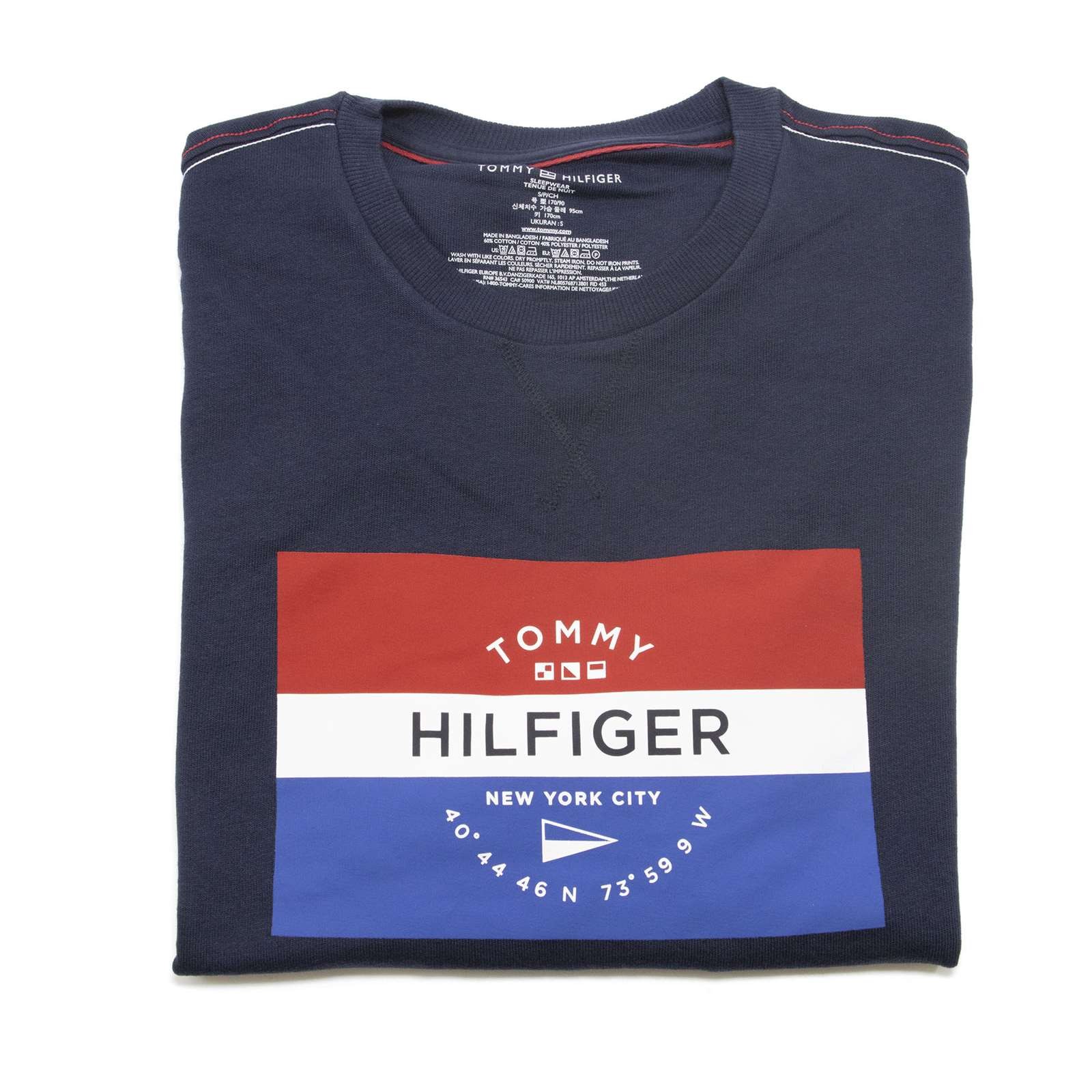 lunch Excursie kraai Tommy Hilfiger Men French Terry Long Sleeve Crew T-Shirt