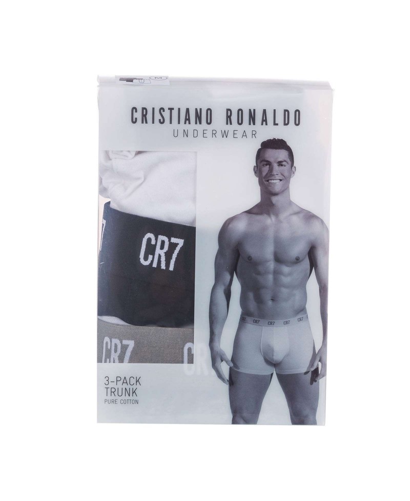 Cristiano Ronaldo CR7 Men's 3-Pack Trunk Cotton Stretch (Blue/Black/White,  XX-Large) 