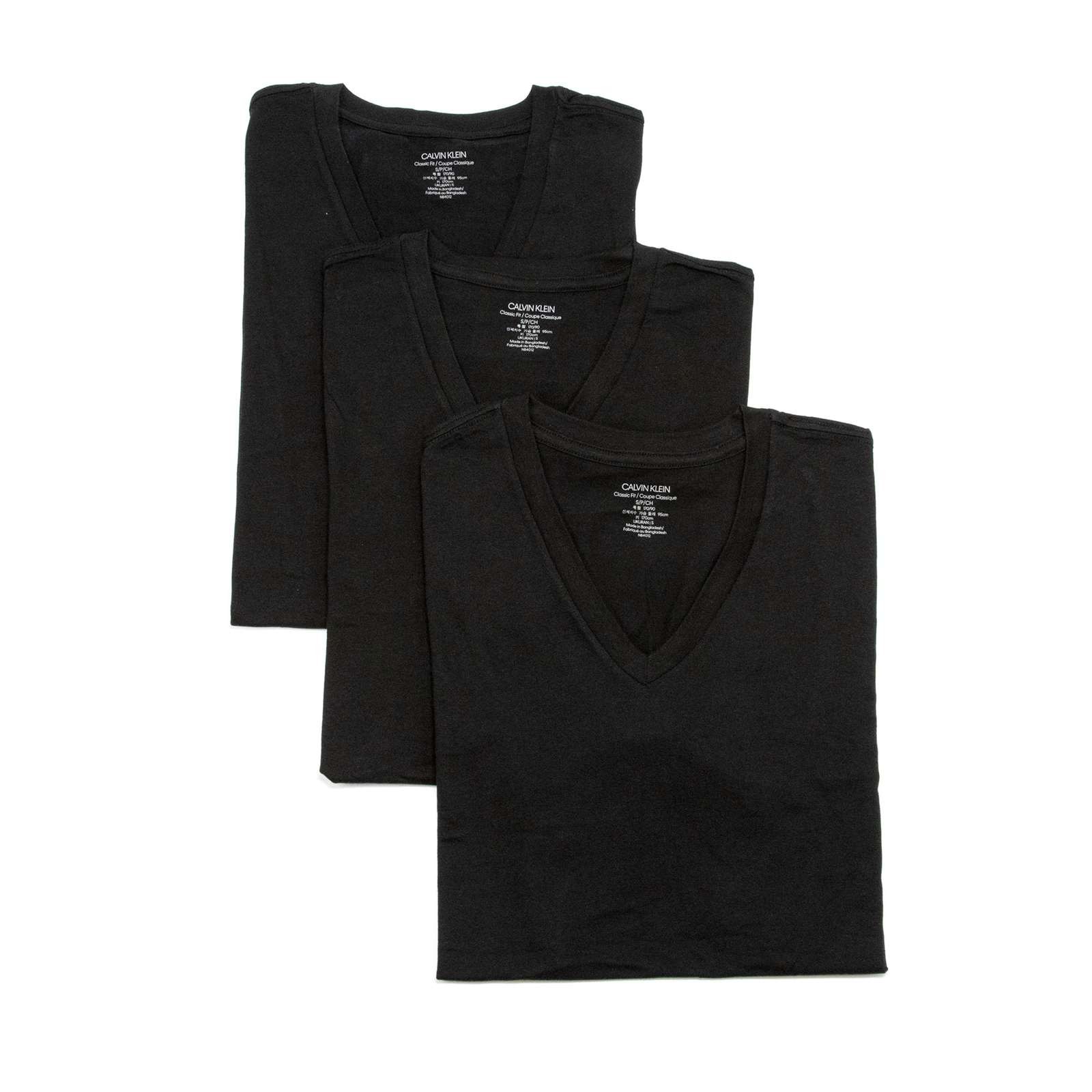 Calvin Klein Men Cotton Classic Fit 3-Pack V-Neck T-Shirt