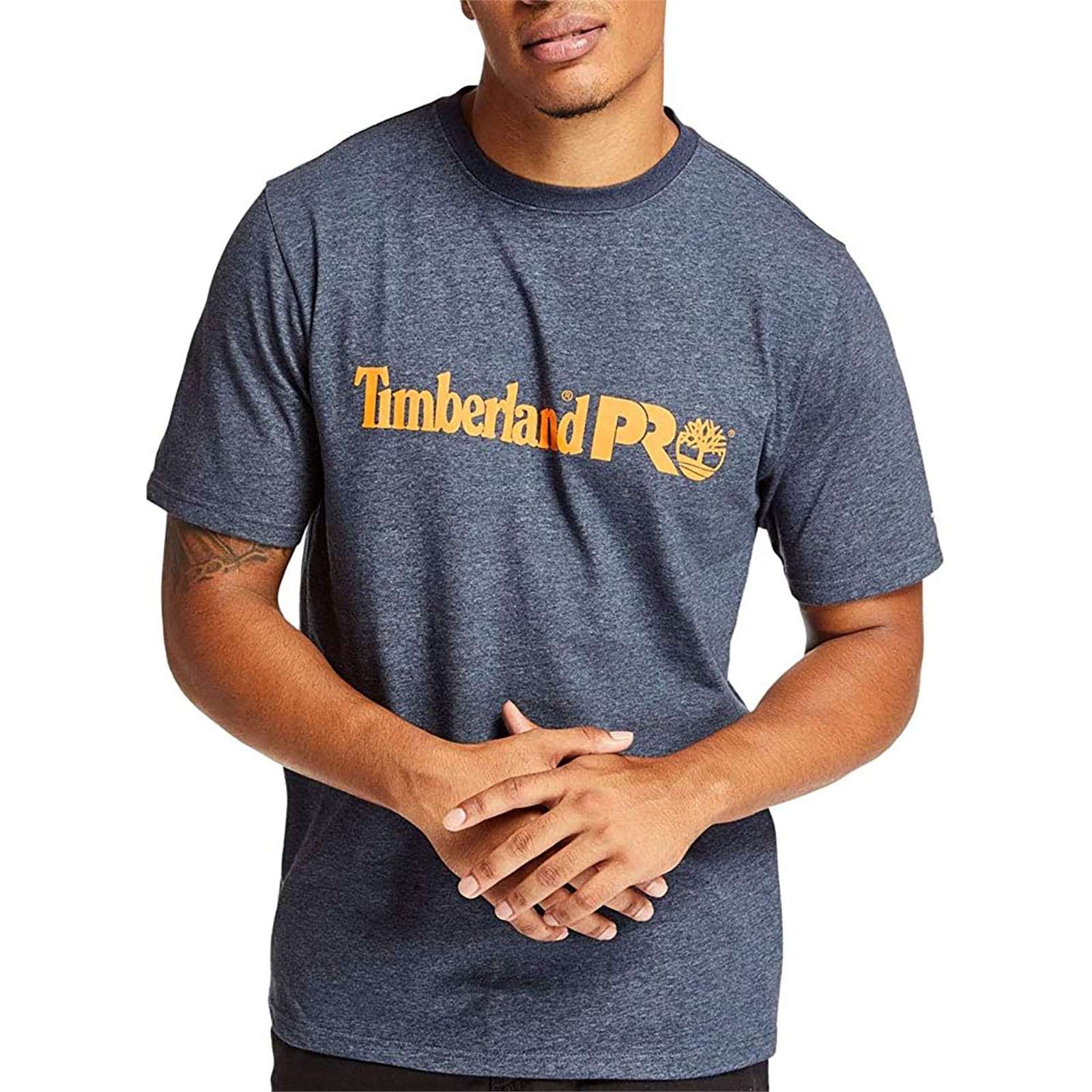 Timberland Pro Men Short Sleeve Base Plate Wicking Logo T-Shirt