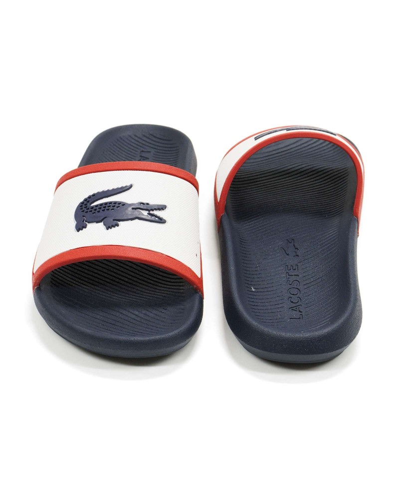 LACOSTE CROCO RED AND GREEN SLIPPERS SLIDES FLIP FLOPS SZ 10 | eBay-happymobile.vn