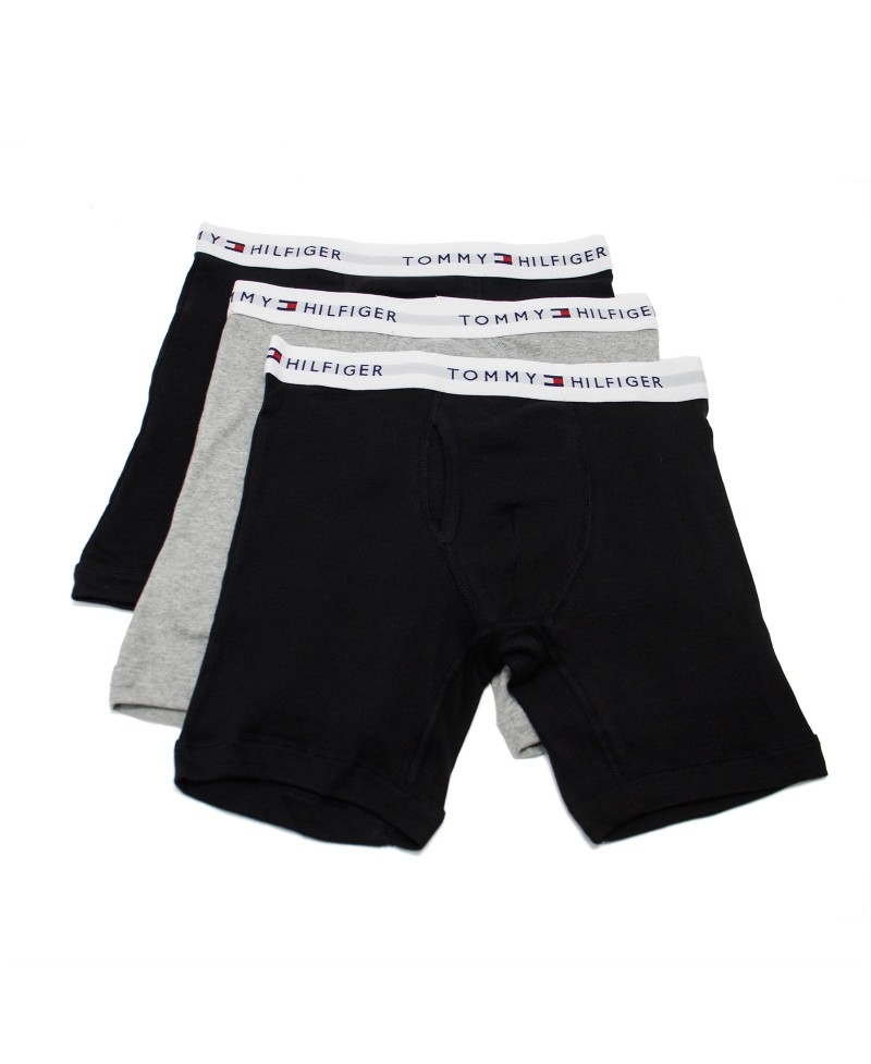 Tommy Hilfiger Men's Underwear Cotton Stretch 3-Pack of Logo Trunks